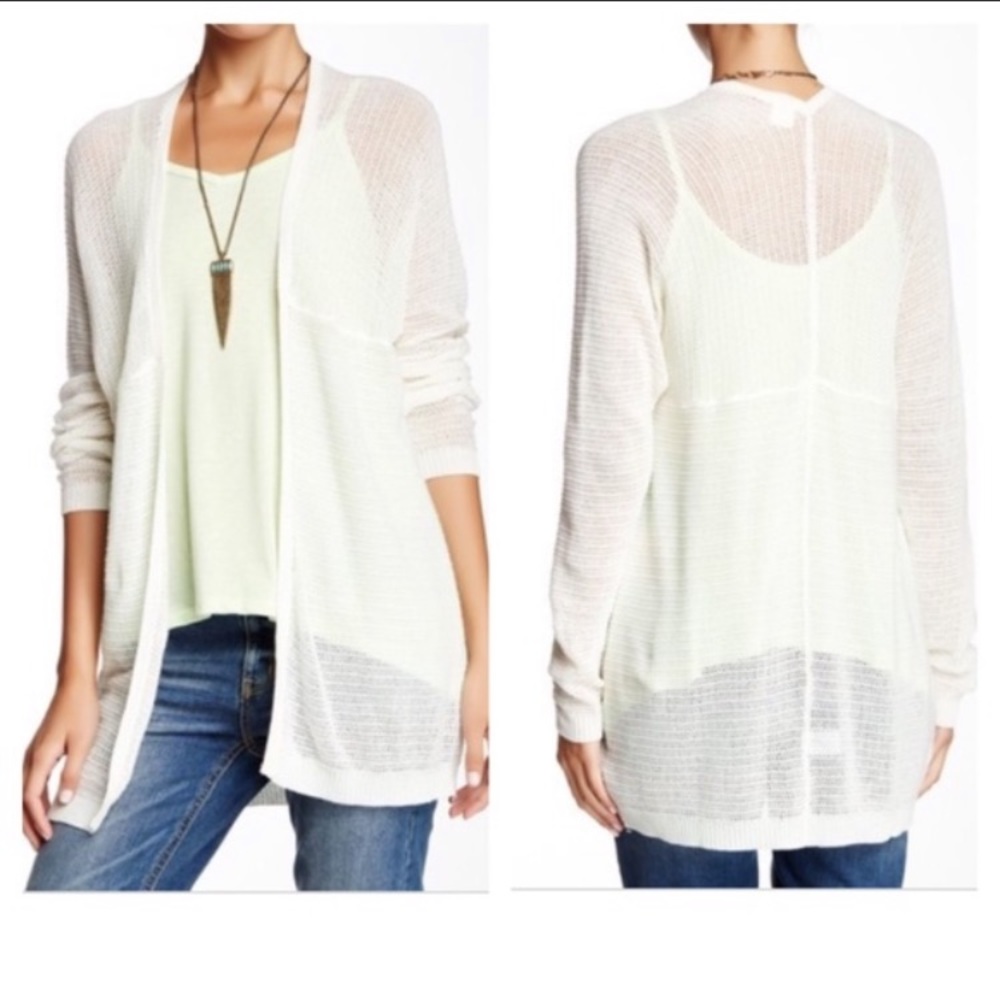 Wild Pearl Lightweight Jr. Stripe Blanket Cardigan